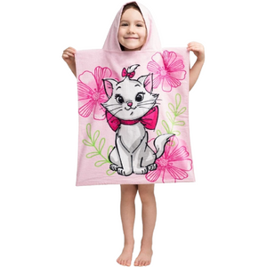Aristocats | Pink Flower Hooded Towel | Little Gecko