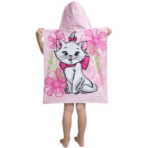 Aristocats | Pink Flower Hooded Towel | Little Gecko