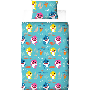 Baby Shark | Fintastic Single Bed Quilt Cover Set | Little Gecko