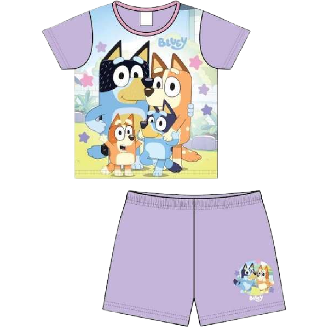 Bluey | Lilac Shortie Pyjamas | Little Gecko