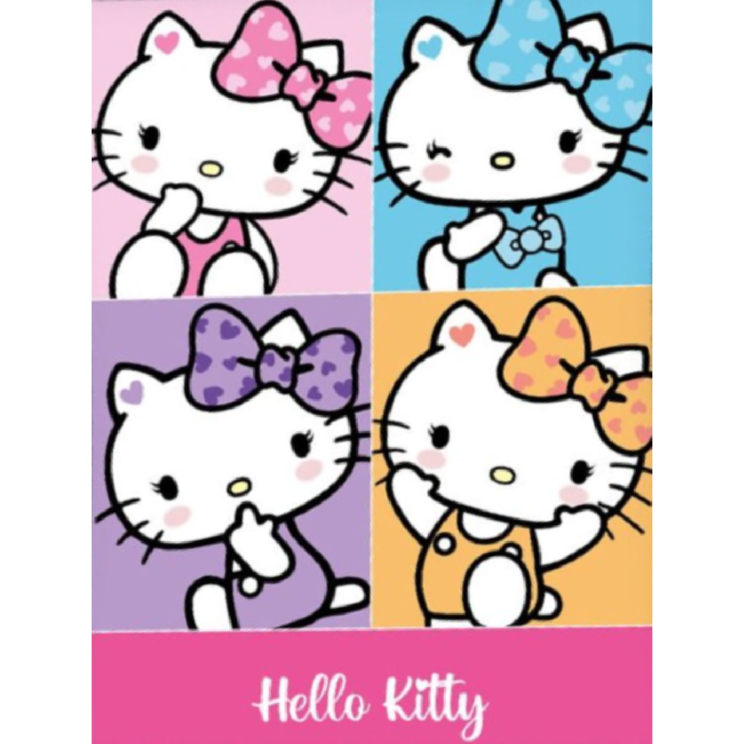 Hello Kitty | Poses Large Coral Fleece Blanket | Little Gecko