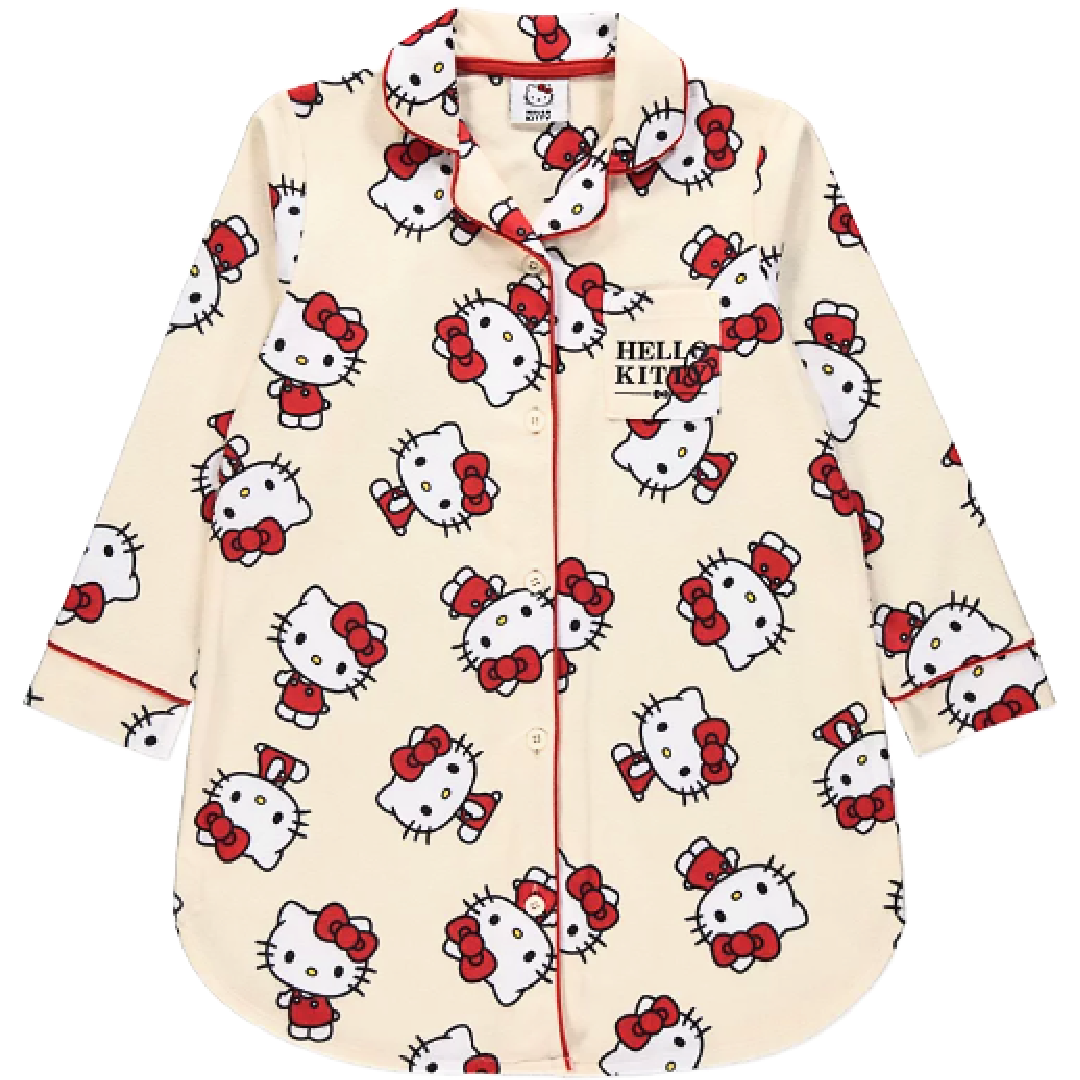 Hello Kitty | Fleece Shirt Nightie | Little Gecko