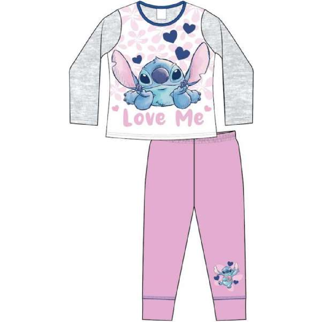 Lilo & Stitch | Grey/Pink Love Me Pyjamas | Little Gecko