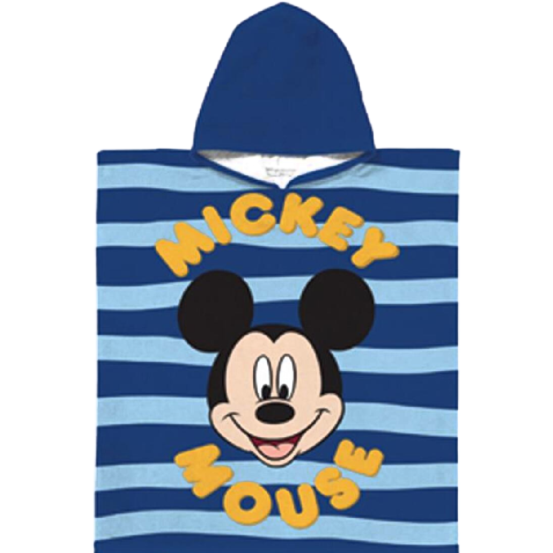 Mickey Mouse | Blue Striped Hooded Towel | Little Gecko