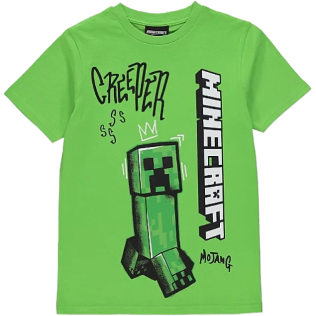 Minecraft | Green Graffiti T-Shirt | Little Gecko