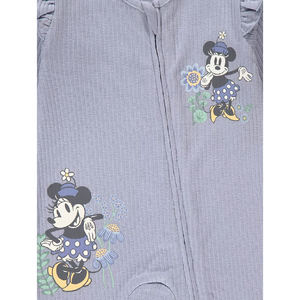 Minnie Mouse | 2pk Blue/White Sleepsuits | Little Gecko
