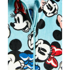 Minnie Mouse | Blue Velour All-In-One | Little Gecko