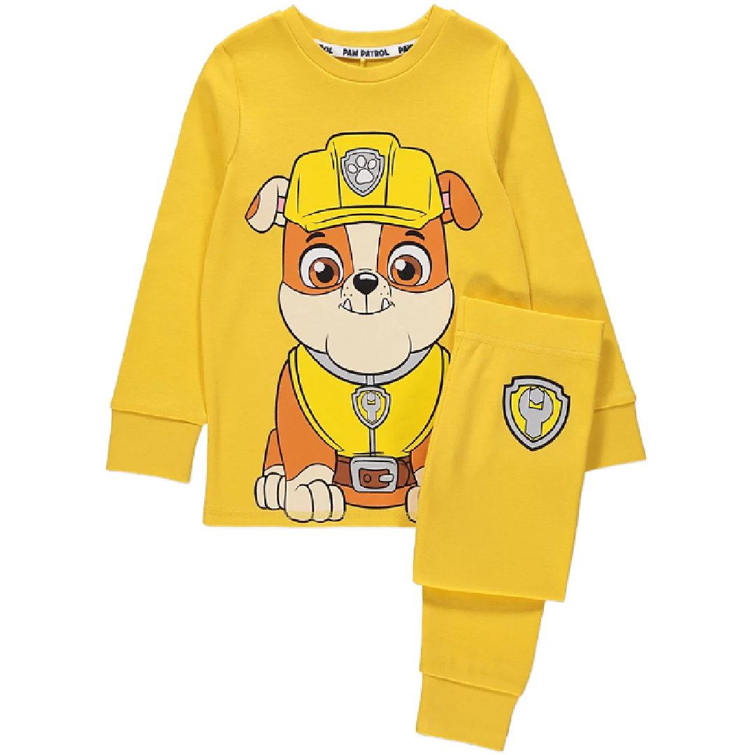 Paw Patrol | Yellow Rubble Pyjamas | Little Gecko