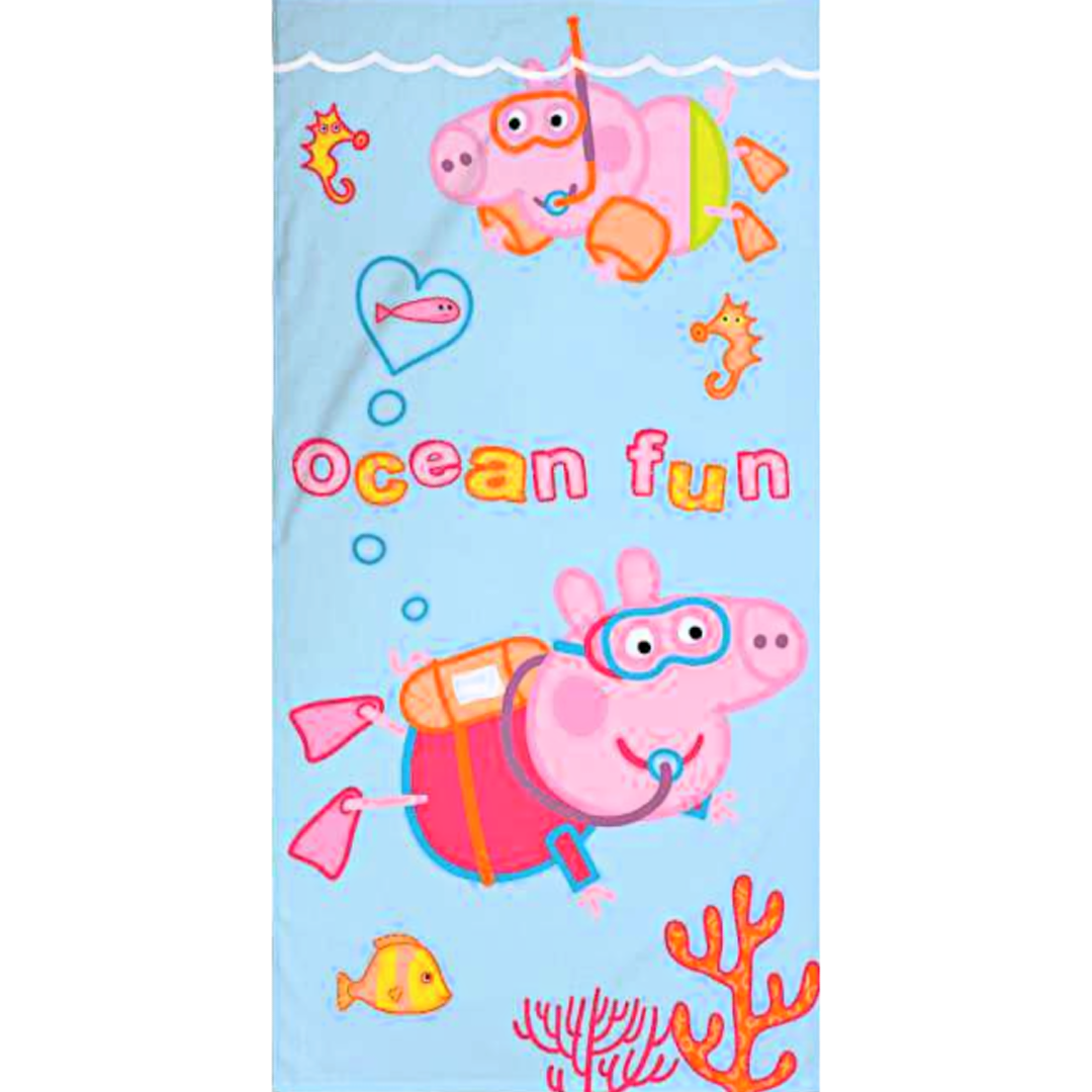 Peppa Pig | Peppa Pig & George Diving Towel | Little Gecko