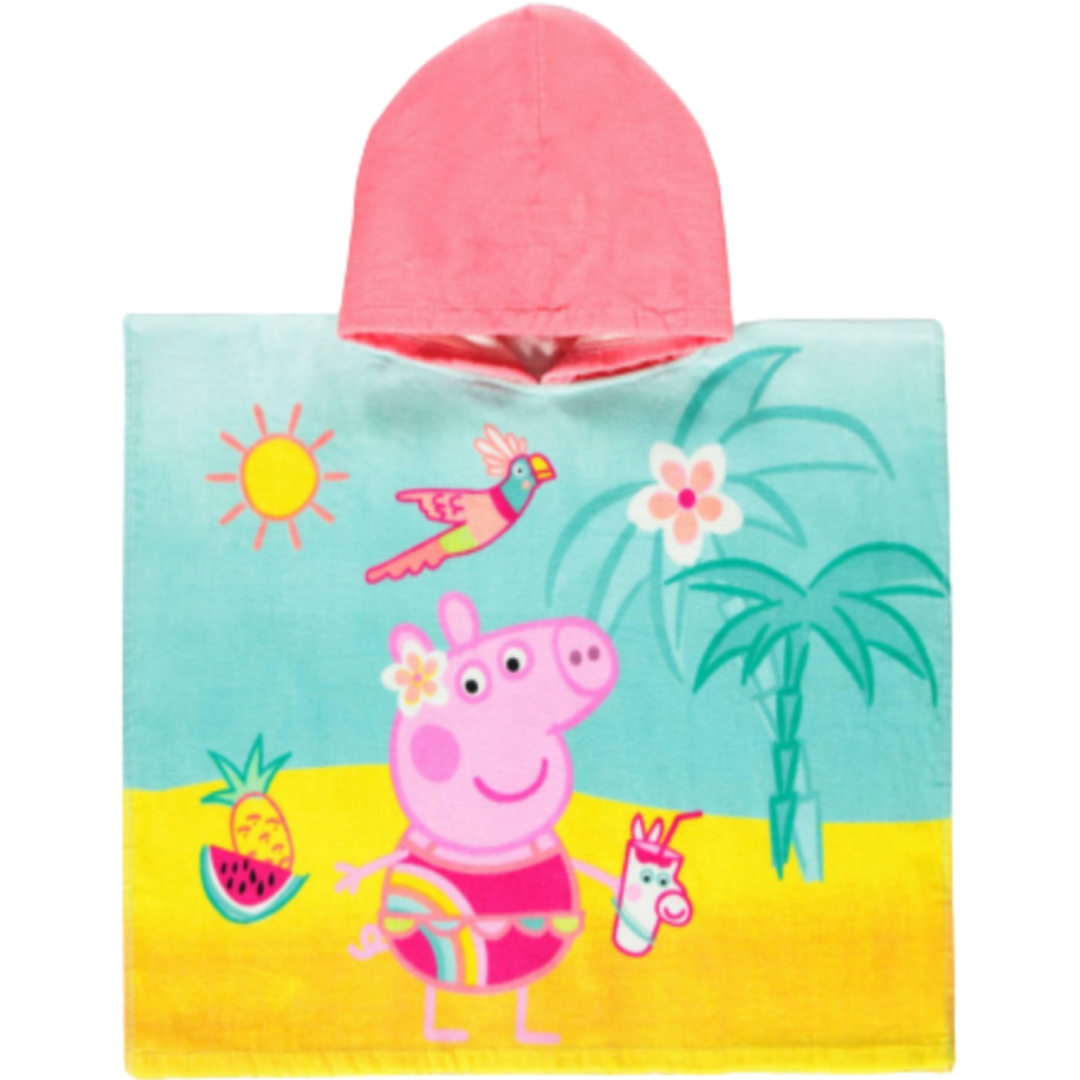 Peppa Pig | Tropical Hooded Towel | Little Gecko