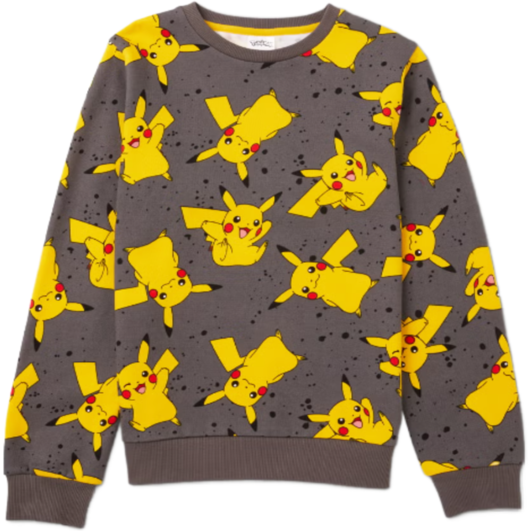 Pokémon | Grey Pikachu Sweatshirt | Little Gecko