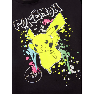 Pokémon | Black Pikachu Splatter Pyjamas | Little Gecko