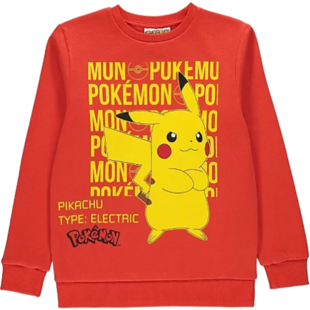 Pokémon | Red Pikachu Sweatshirt | Little Gecko