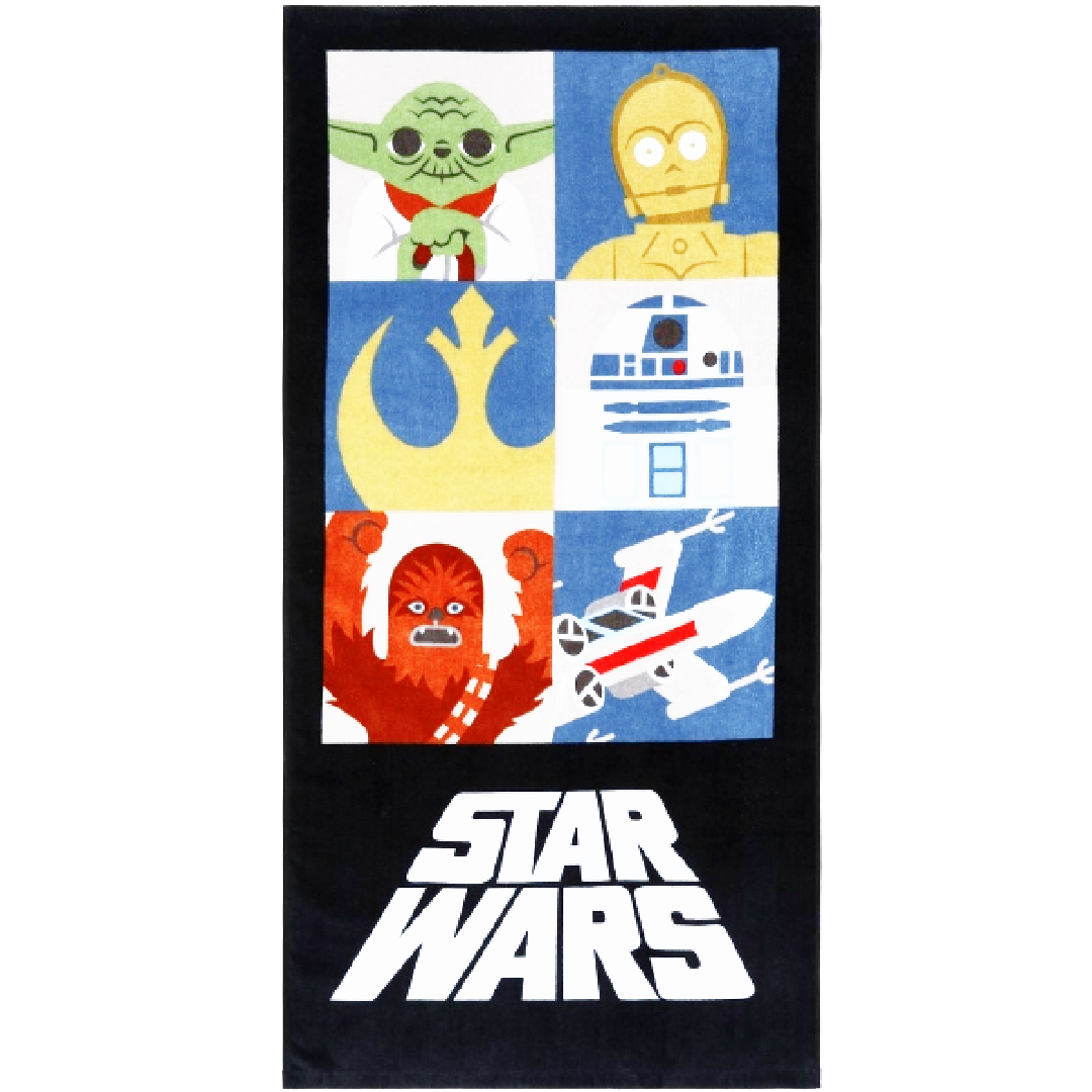Star Wars | Black Characters Towel | Little Gecko