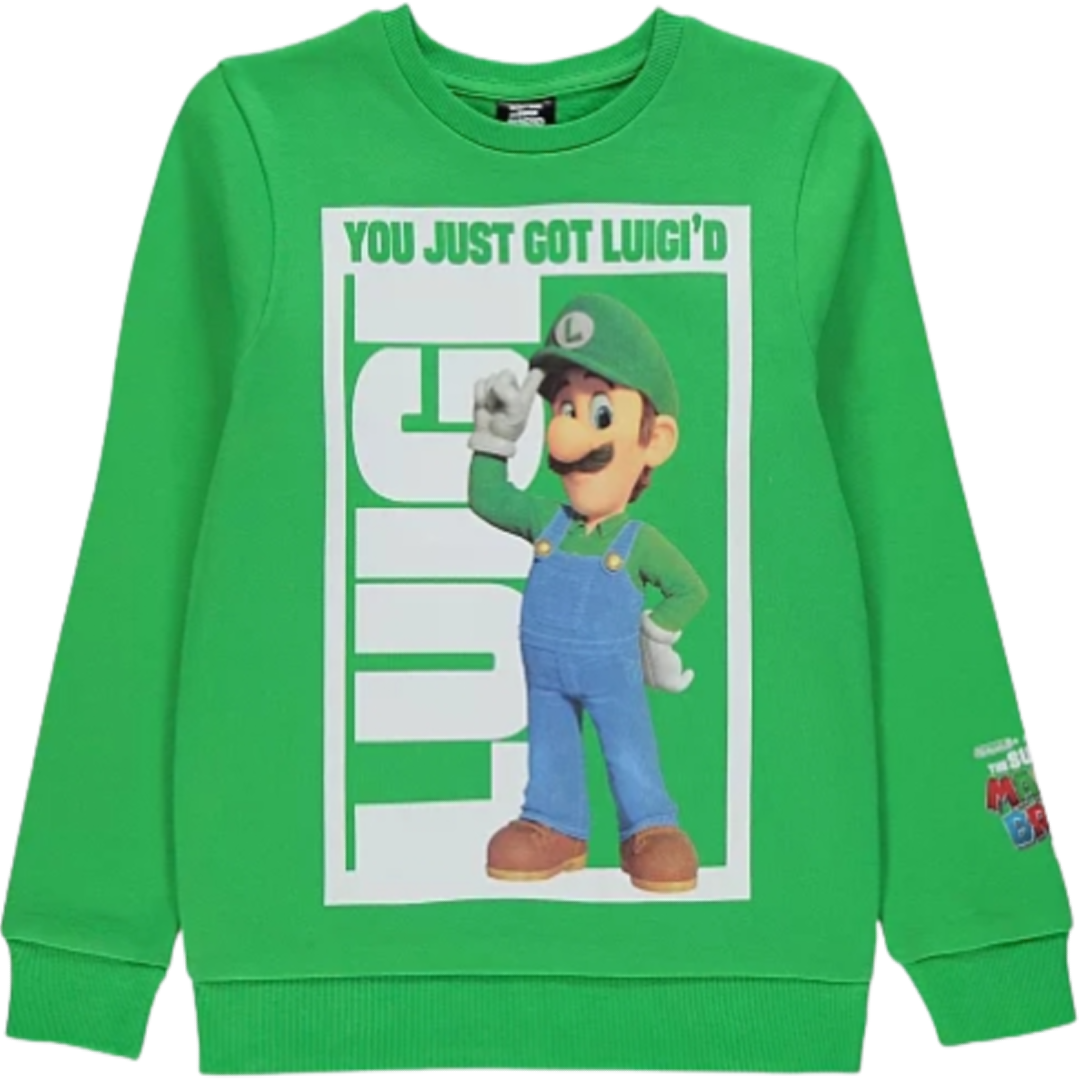 Super Mario | Green Luigi Sweatshirt | Little Gecko