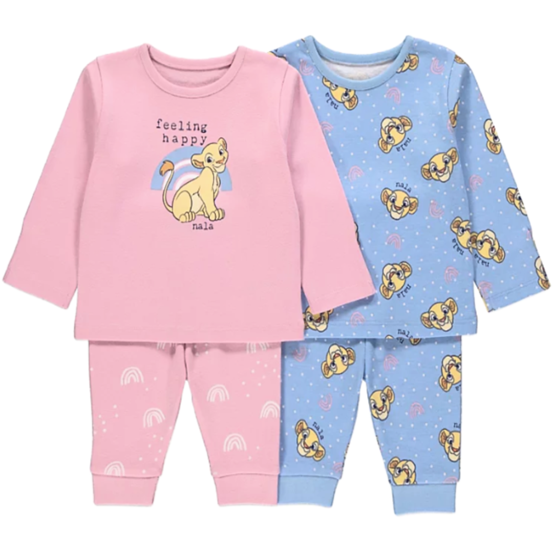 The Lion King | 2pk Pink/Blue Pyjamas | Little Gecko