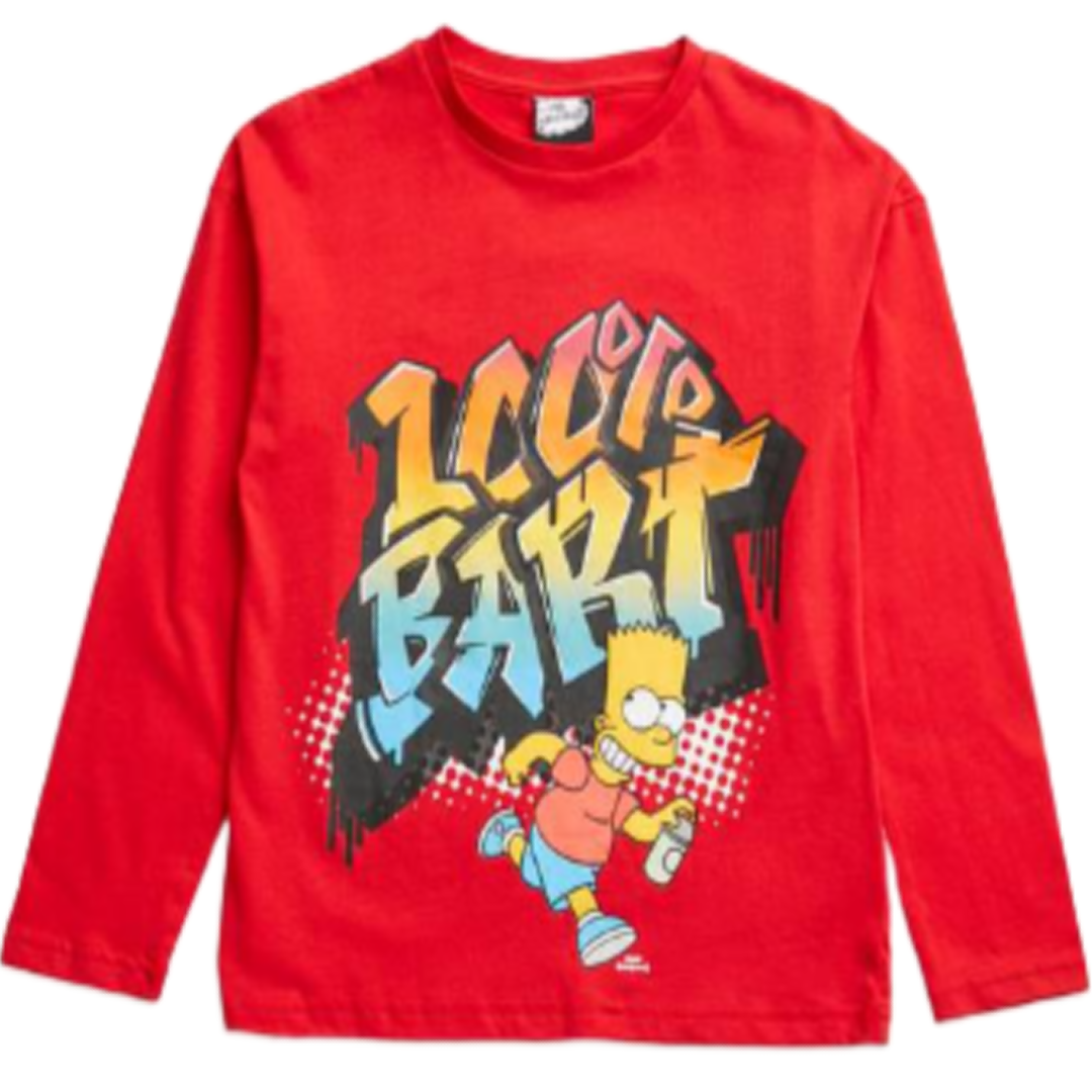 The Simpsons | Red Bart T-Shirt | Little Gecko