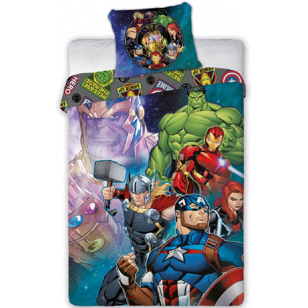 Avengers | Assemble Crew Single Bed Quilt Cover Set | Little Gecko