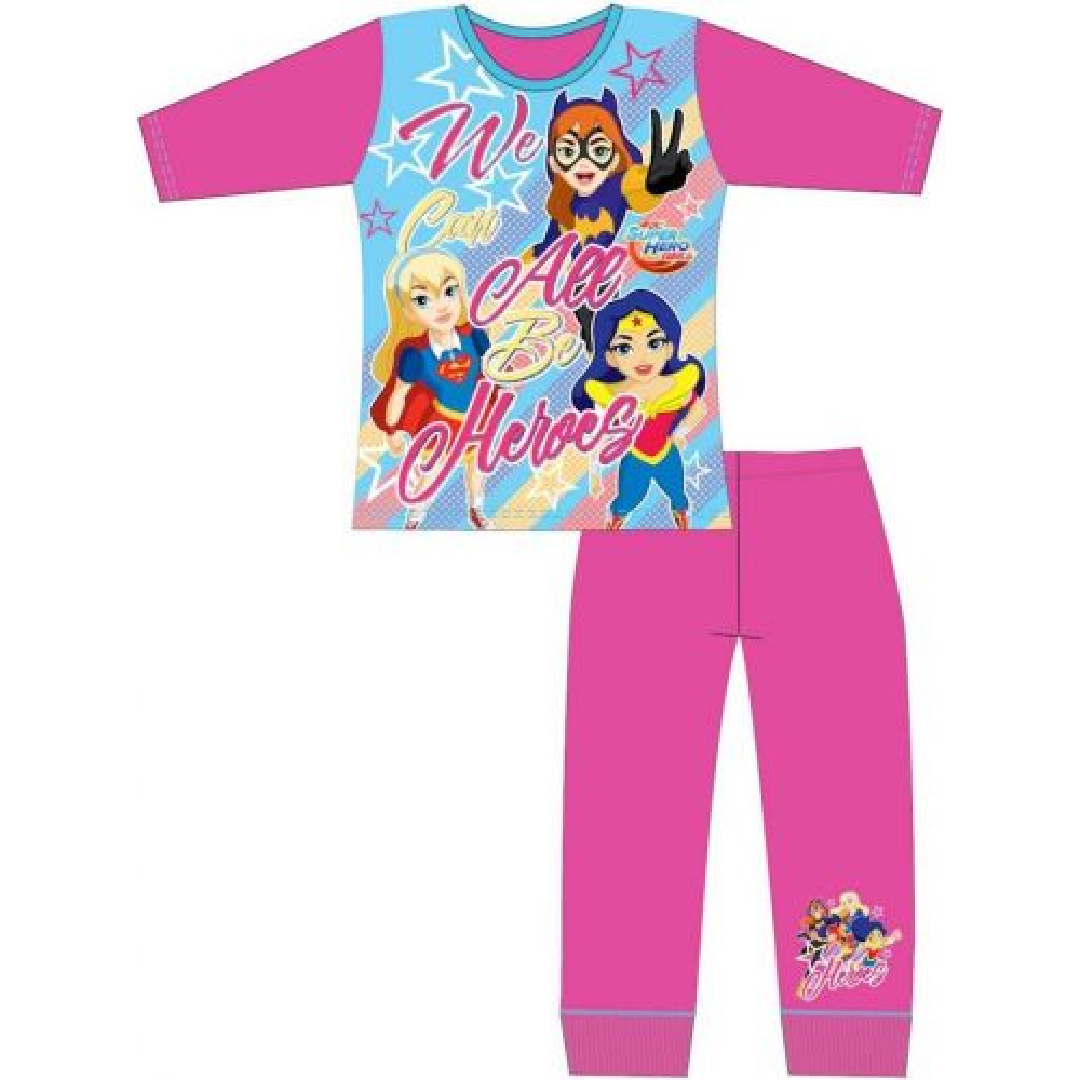 DC Comics | Pink We Are All Heroes Pyjamas | Little Gecko