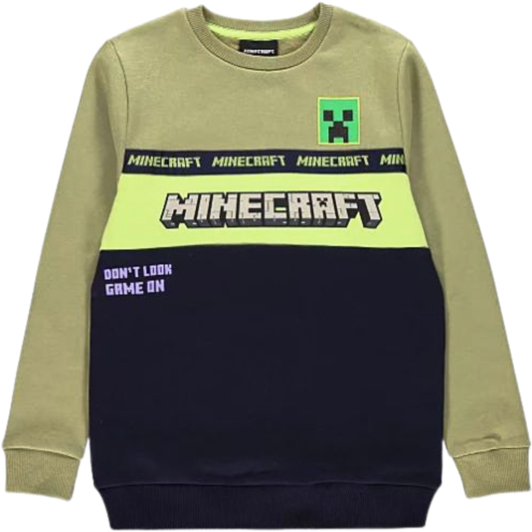 Minecraft | Colour Block Sweatshirt | Little Gecko