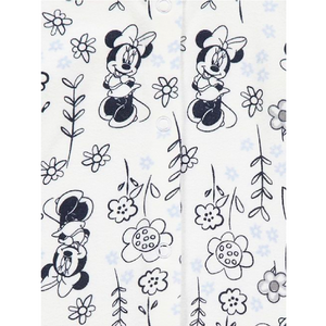 Minnie Mouse | 3pk Blue/Navy/White Floral Print Onesies | Little Gecko