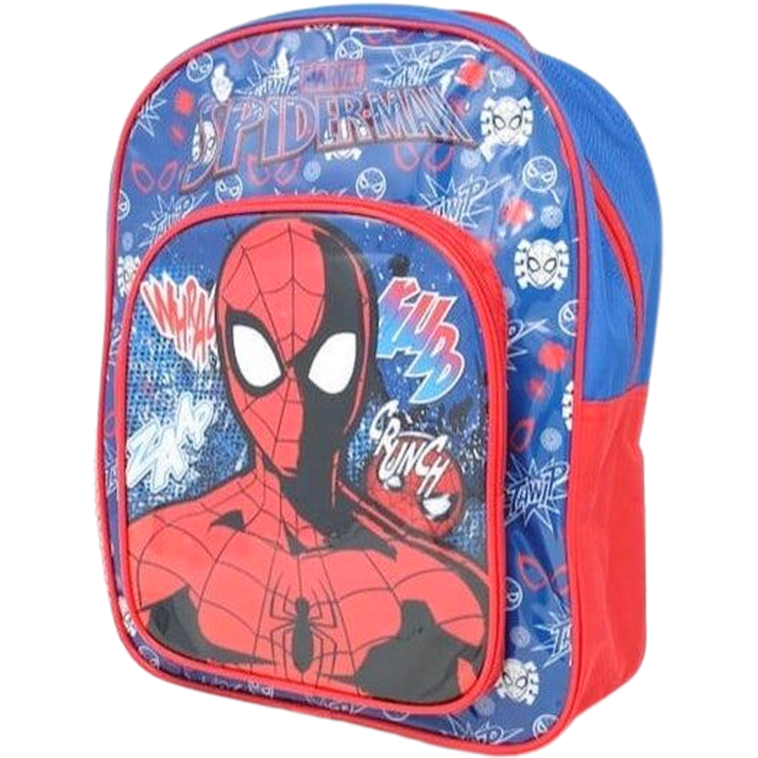 Spiderman | Blue Backpack With Front Pocket | Little Gecko