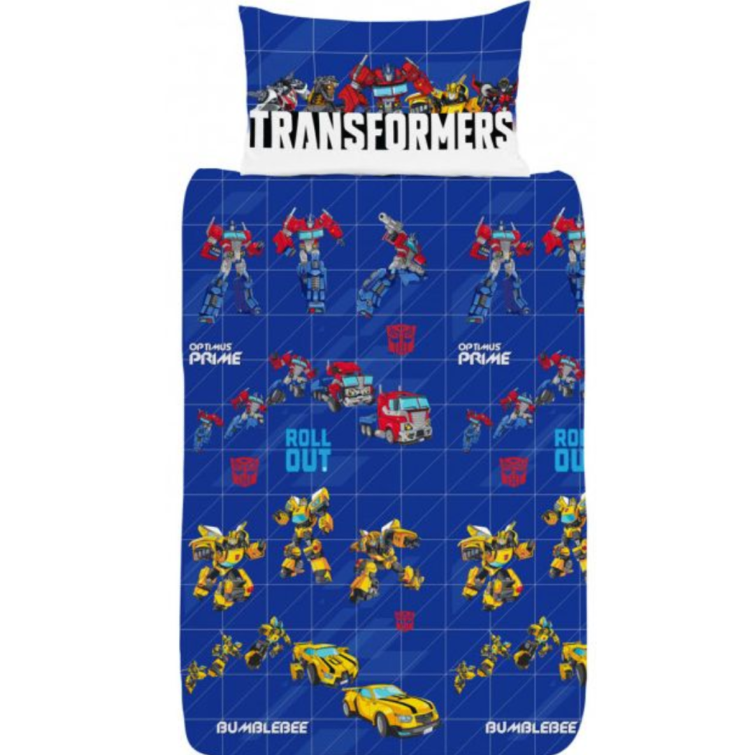 Transformers | Roll Out Single Bed Panel Quilt Cover Set | Little Gecko