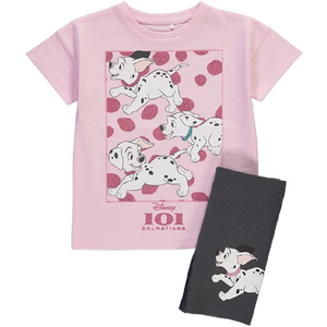 101 Dalmatians | Pink T-Shirt & Bike Shorts Set | Little Gecko