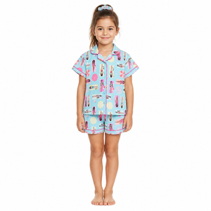 Barbie Blue Shortie Pyjama & Scrunchie Set