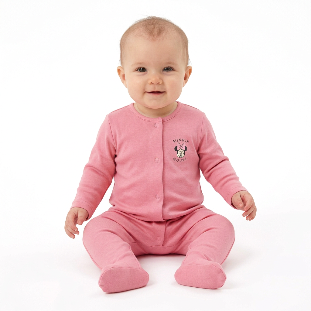 MINNIE MOUSE 3 Pack Pink Sleepsuit Set