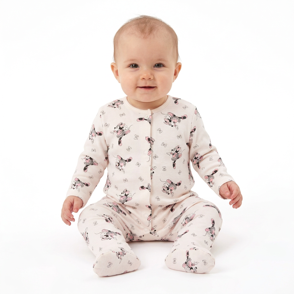 MINNIE MOUSE 3 Pack Pink Sleepsuit Set