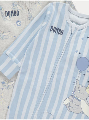DISNEY ANIMALS 2 Pack Dumbo Sleepsuit Set