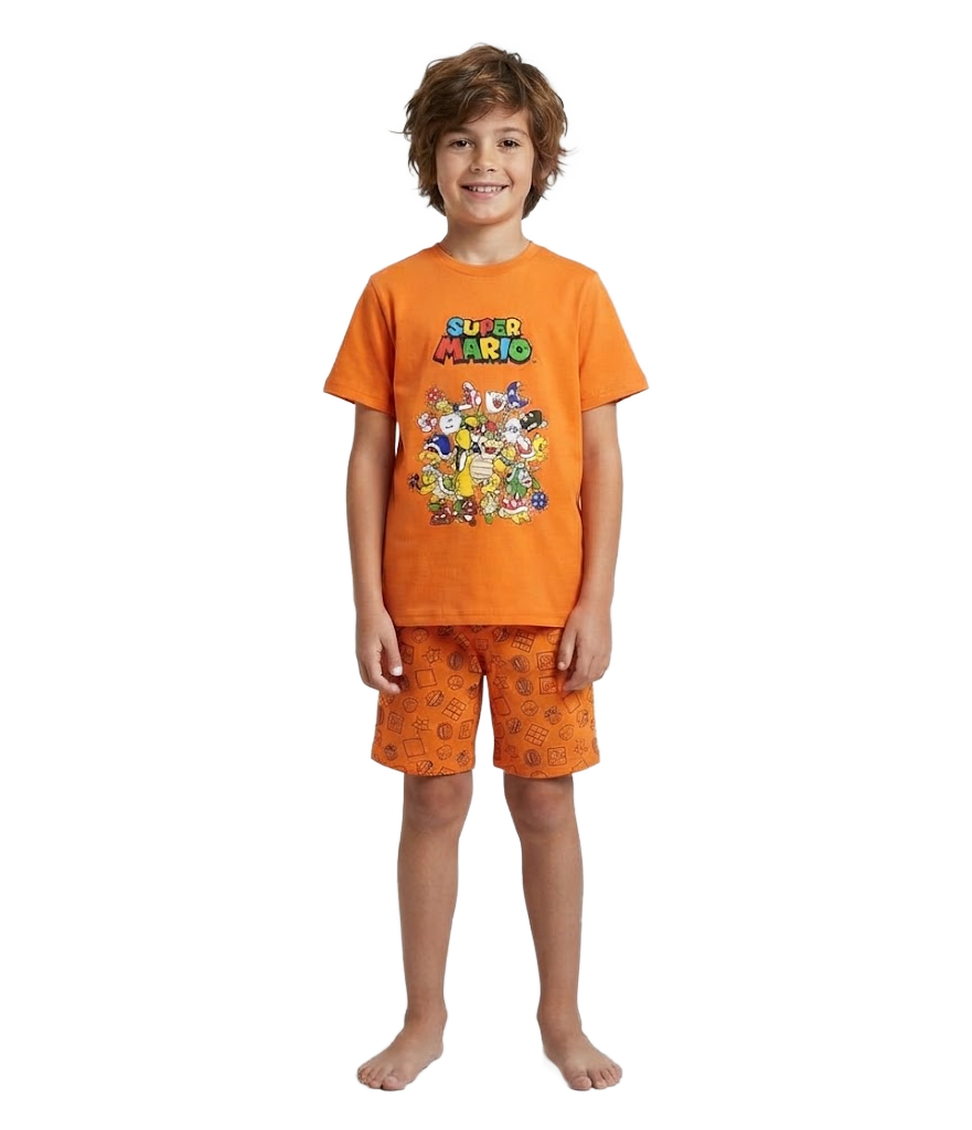 SUPER MARIO Orange Shortie Pyjama Set