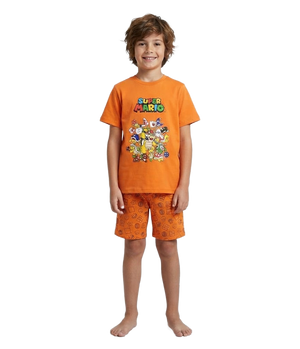 SUPER MARIO Orange Shortie Pyjama Set