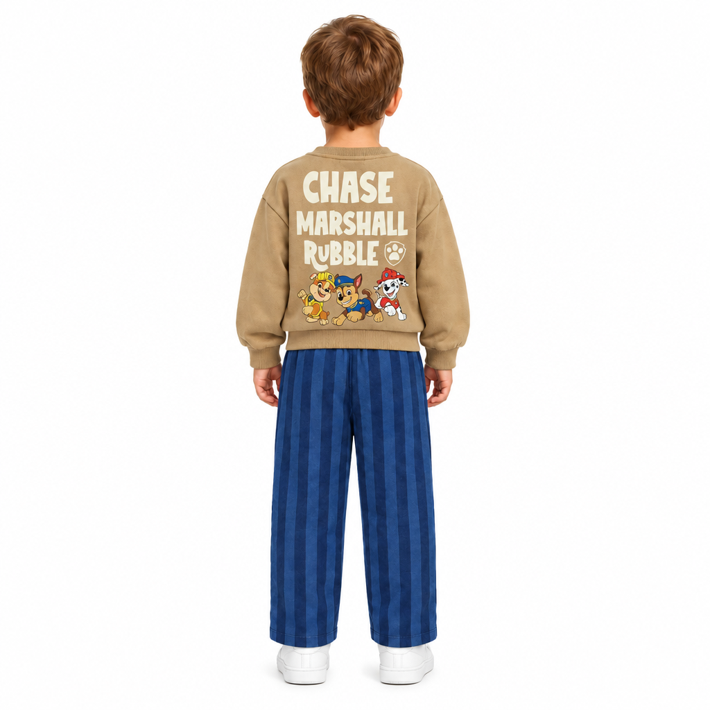 PAW PATROL Sweatshirt & Striped Trackpants Set