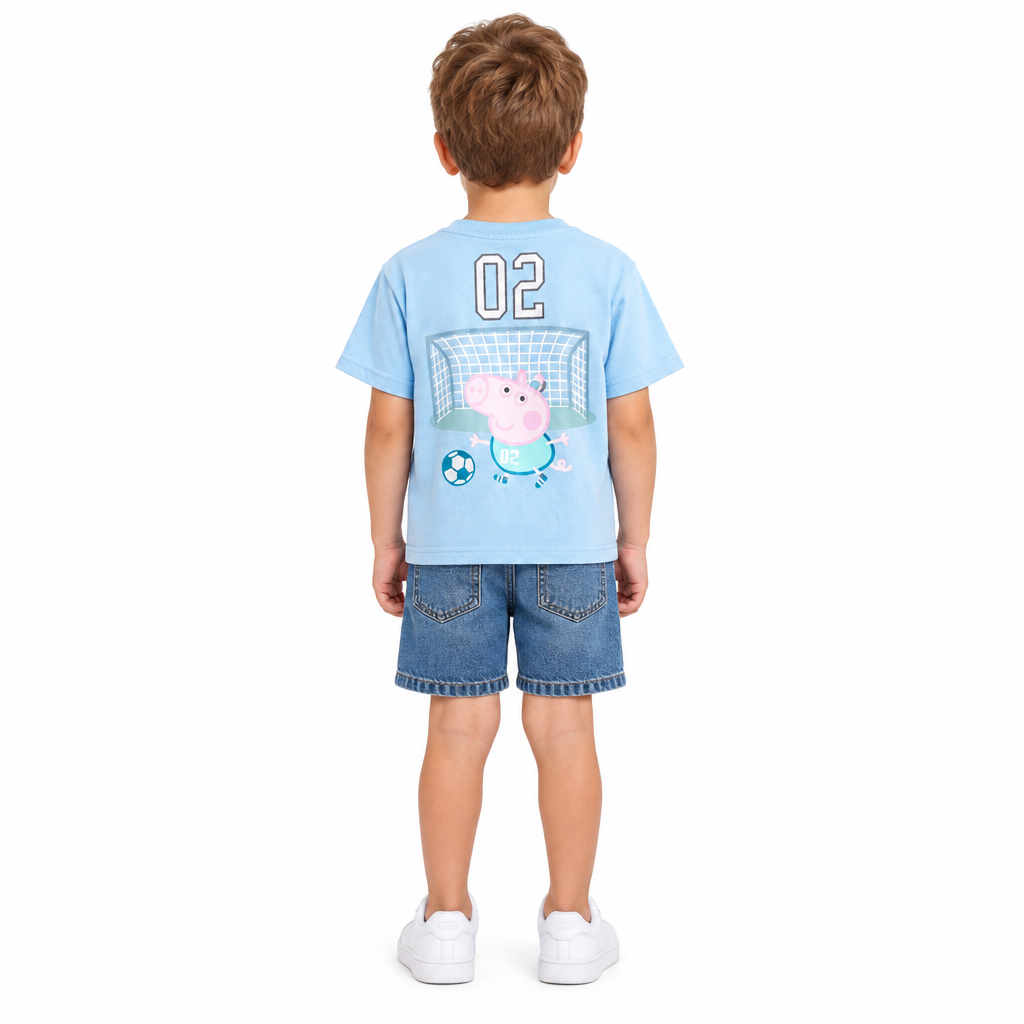 GEORGE PIG Blue Soccer T-Shirt