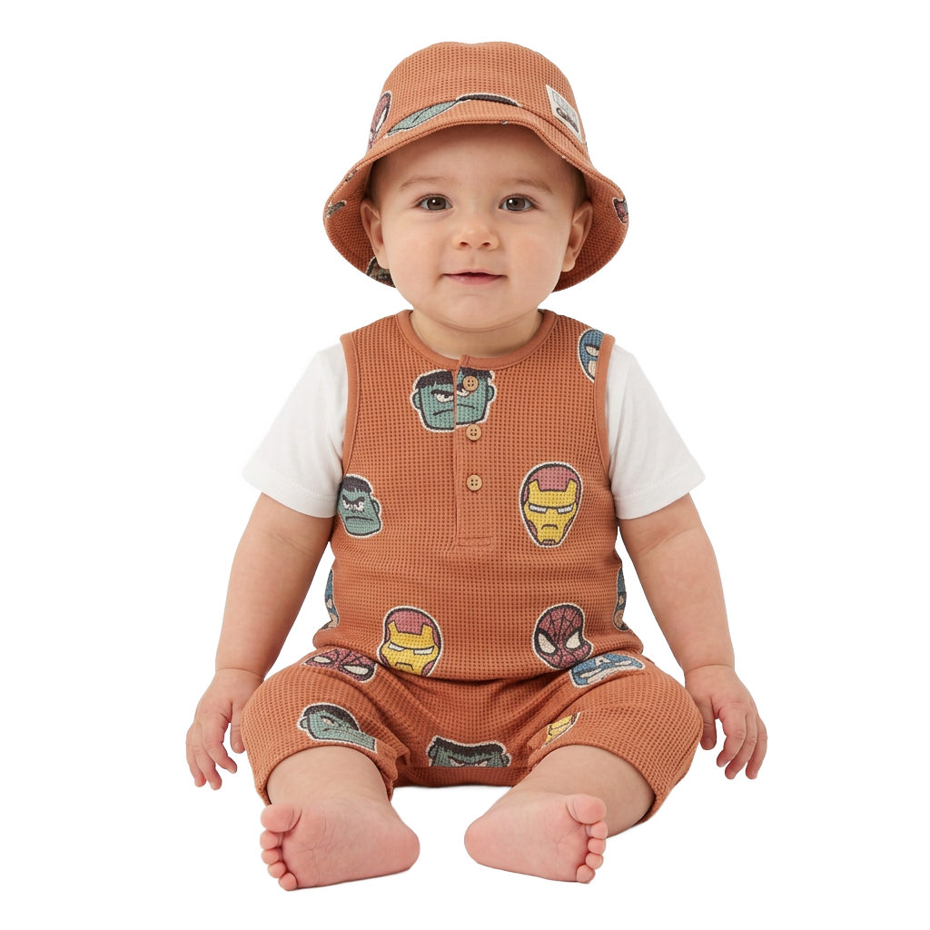 MARVEL COMICS Romper & Hat Set