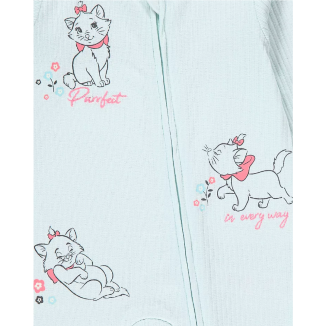 Aristocats | 2pk Blue/White Sleepsuits | Little Gecko