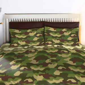 Army Camouflage | Double/Queen Bed Quilt Cover Set | Little Gecko