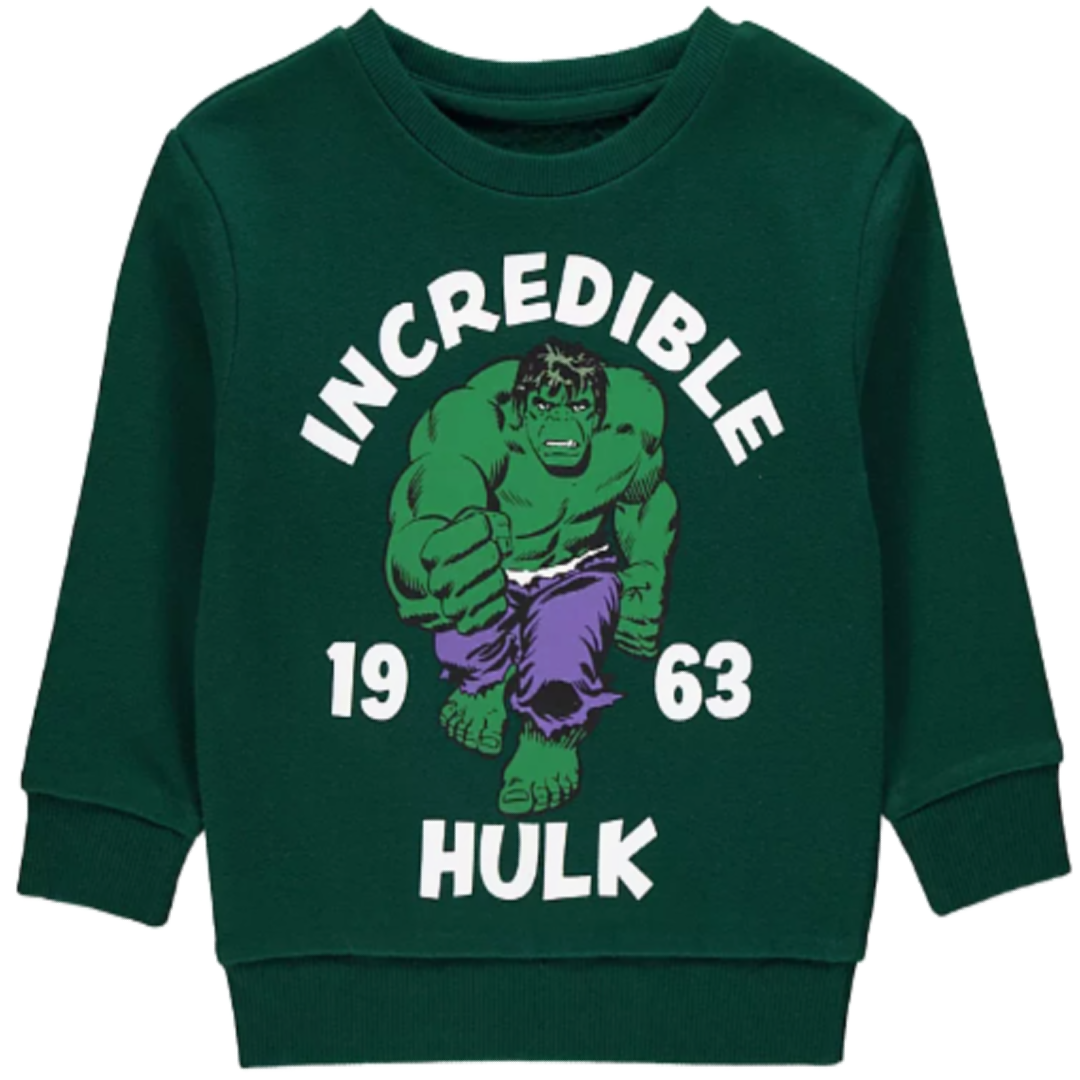 Avengers | Green Hulk Sweatshirt | Little Gecko