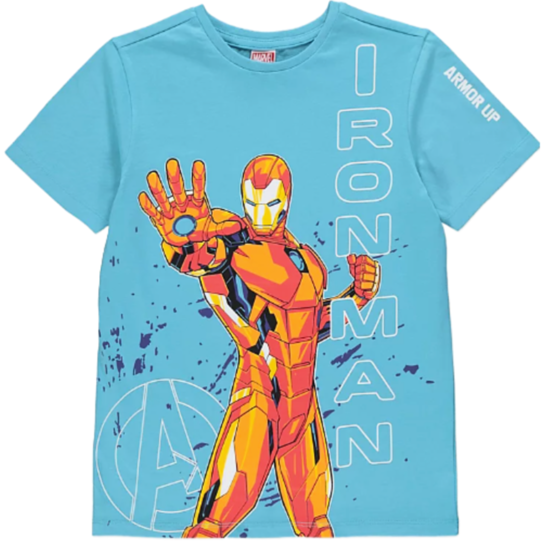 Avengers | Blue Iron Man T-Shirt | Little Gecko