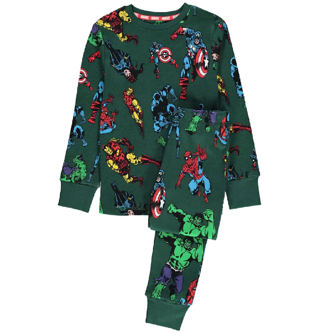 Avengers | Dark Green Pyjamas | Little Gecko