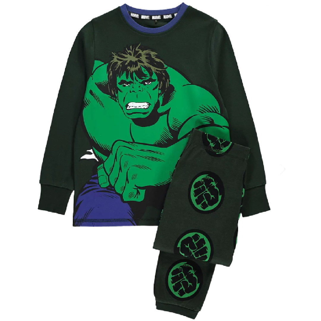 Avengers | Dark Green Hulk Pyjamas | Little Gecko