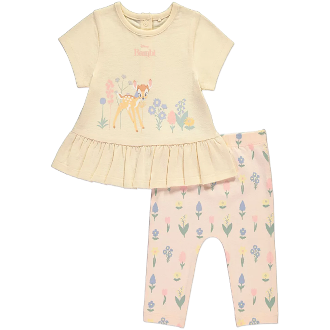 BAMBI Yellow T-Shirt & Leggings Set