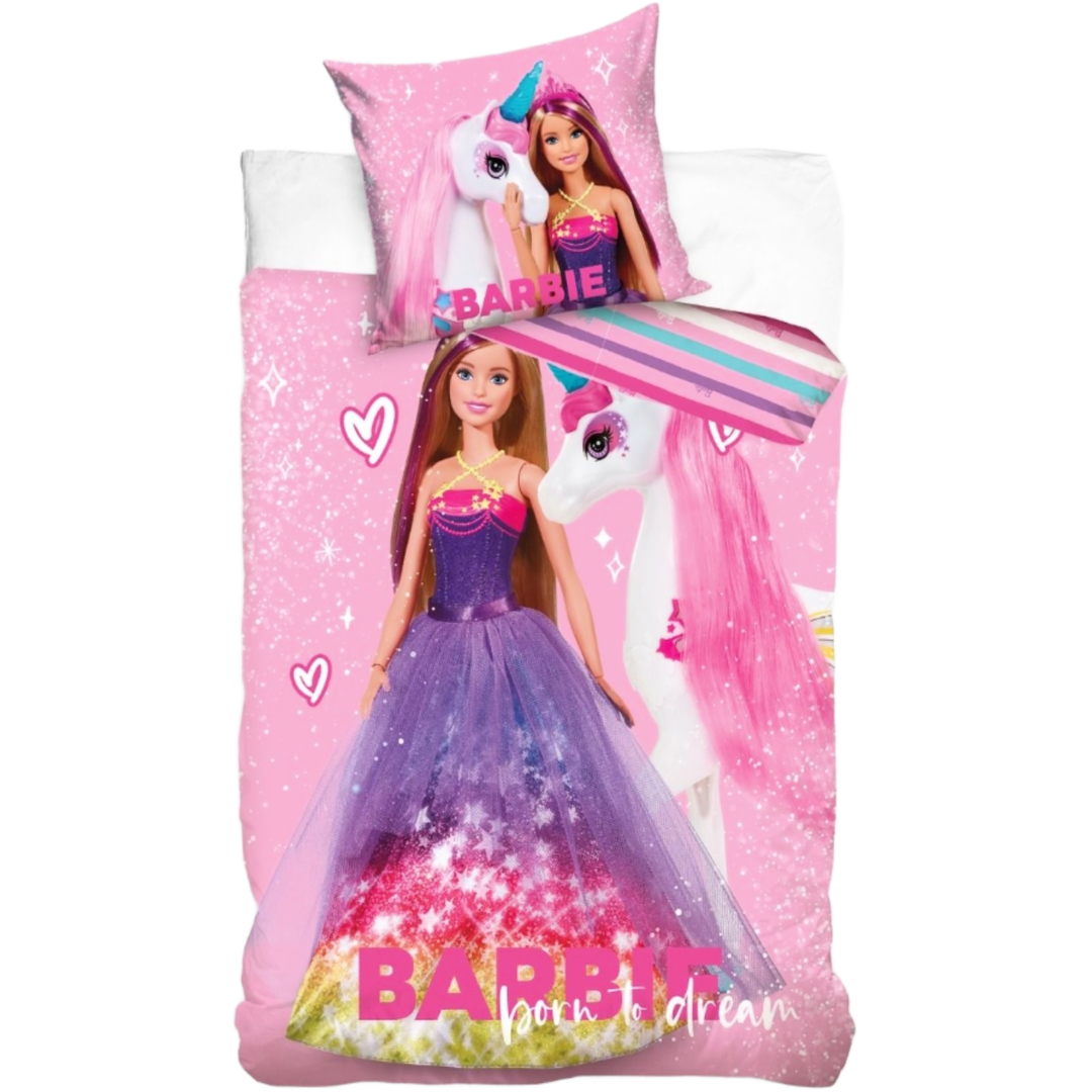 Barbie | Unicorn Single Bed Quilt Cover Set | Little Gecko