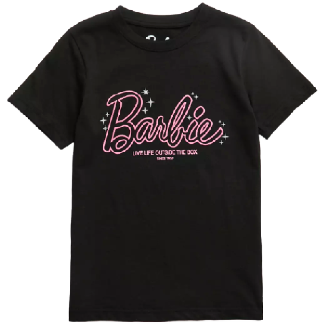 Barbie | Black Logo T-Shirt | Little Gecko