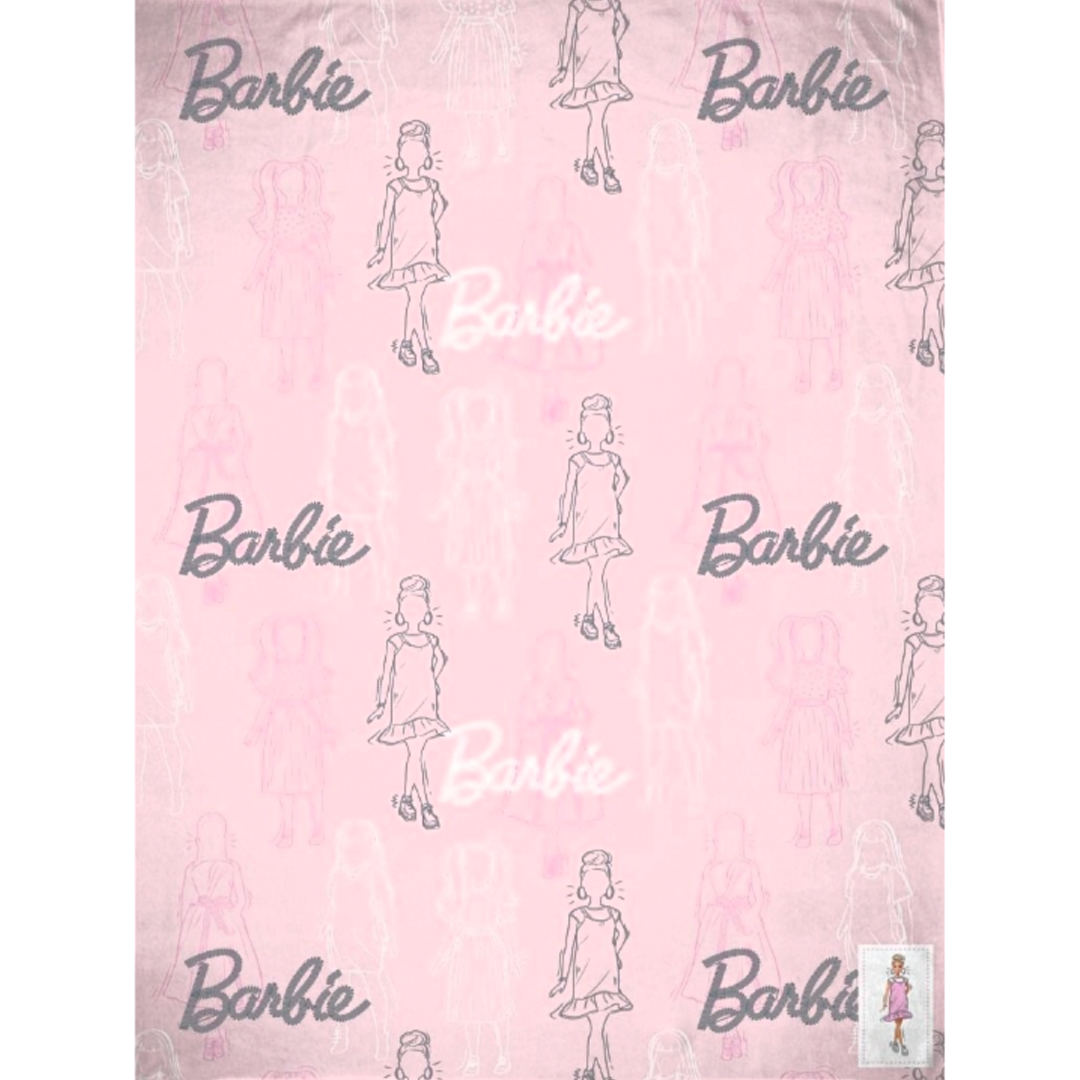 Barbie | Figures Fleece Blanket | Little Gecko