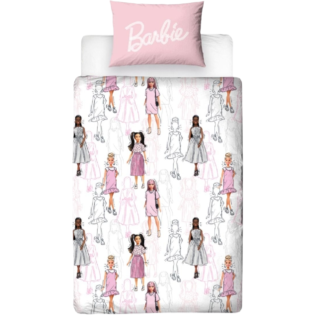 Barbie | Figures Single Bed Quilt Cover Set | Little Gecko