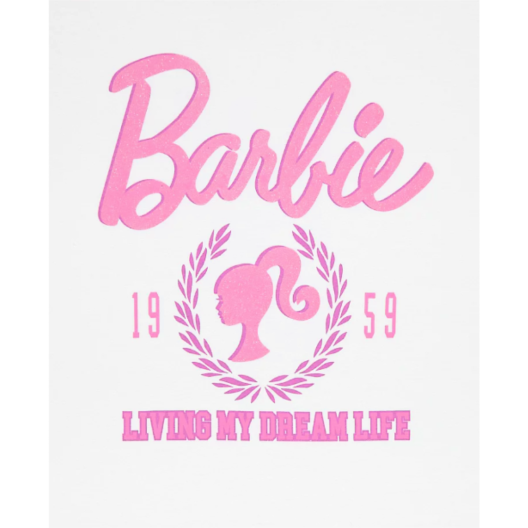 Barbie | White Logo T-Shirt | Little Gecko