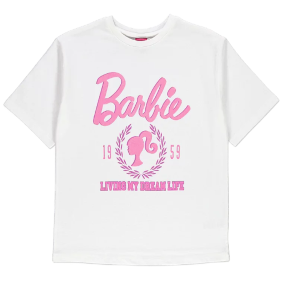 Barbie | White Logo T-Shirt | Little Gecko